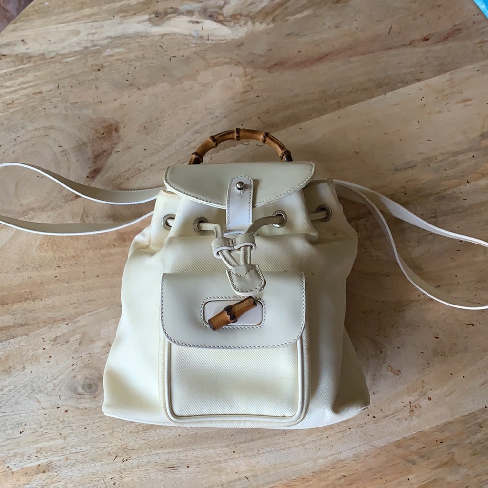 GUCCI Mini Backpack w/Bamboo Handle - Vintage - Picture 3 of 15